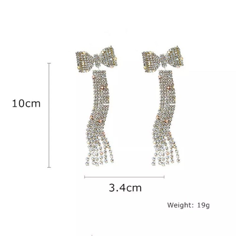 Bow knot earrings fashion jewelry luxury accessories - Picture 4 of 6